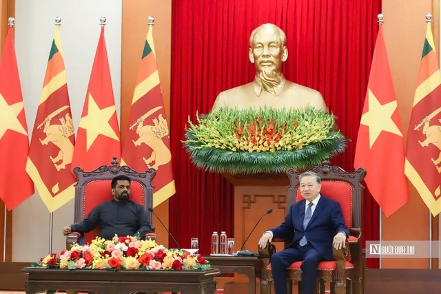 Tổng Bí thư Tô Lâm tiếp Tổng thống Sri Lanka